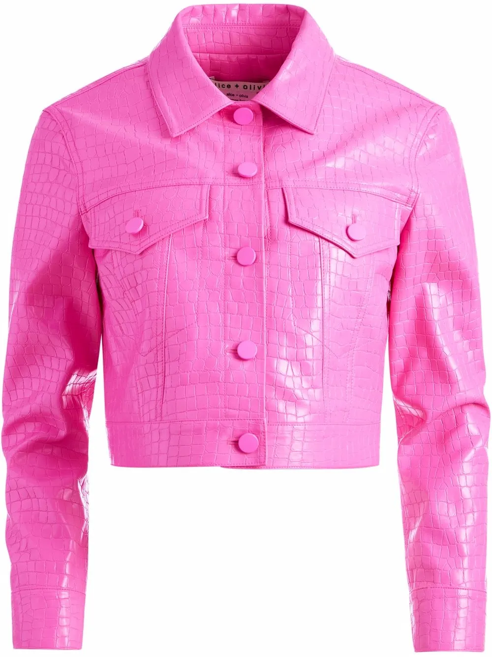 Alice + Olivia Chloe crocodile-effect 