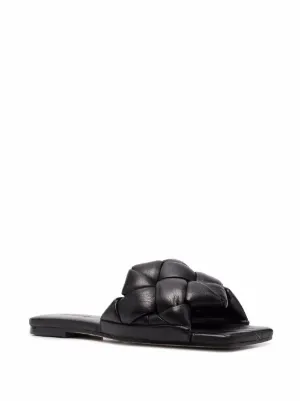 サンダル・ミュール VIC MATIE Women Sandals 3952PULP101 BLACK Vic Matie touch-strap Leather Sandals | Black | FARFETCH