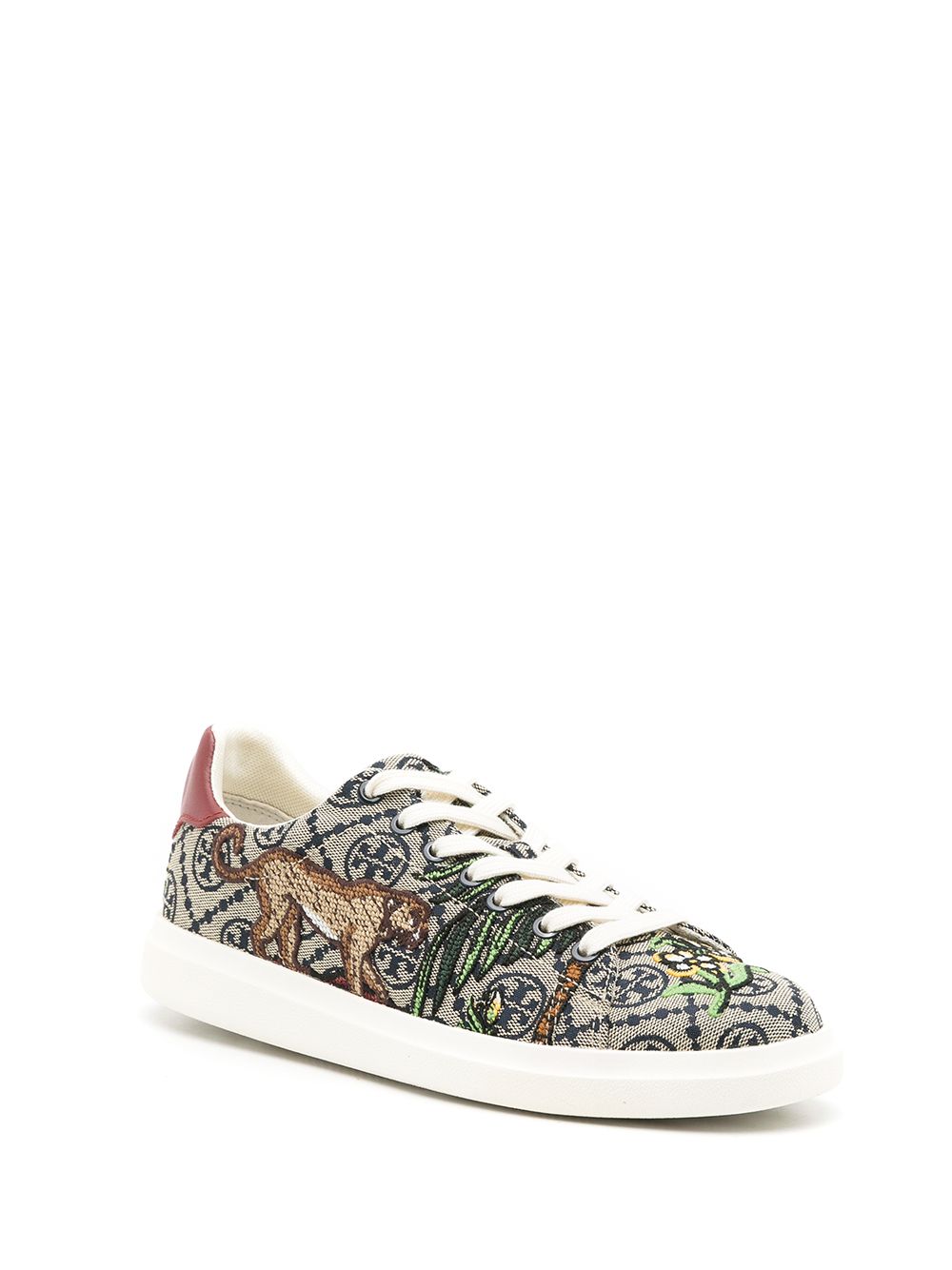 Image 2 of Tory Burch T Monogram Howell embroidered sneakers