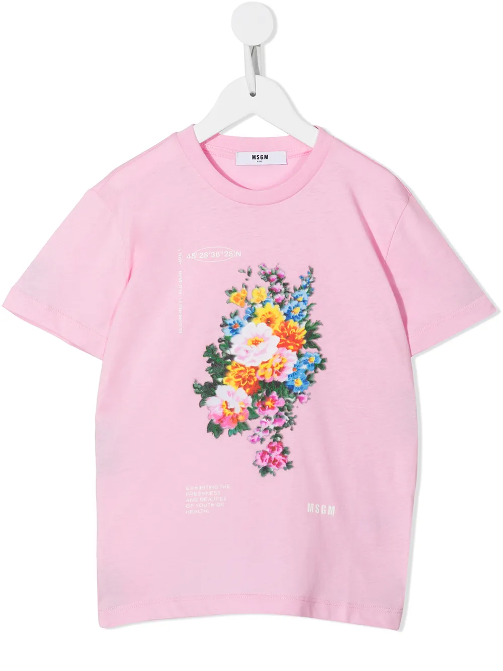 

MSGM Kids front-print short sleeve t-shirt - Pink