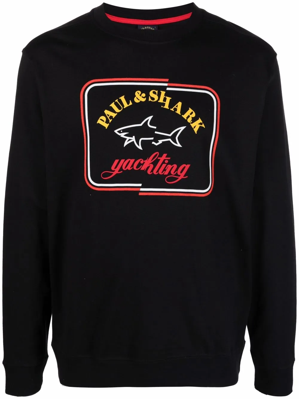 

Paul & Shark split-logo print sweater - Black