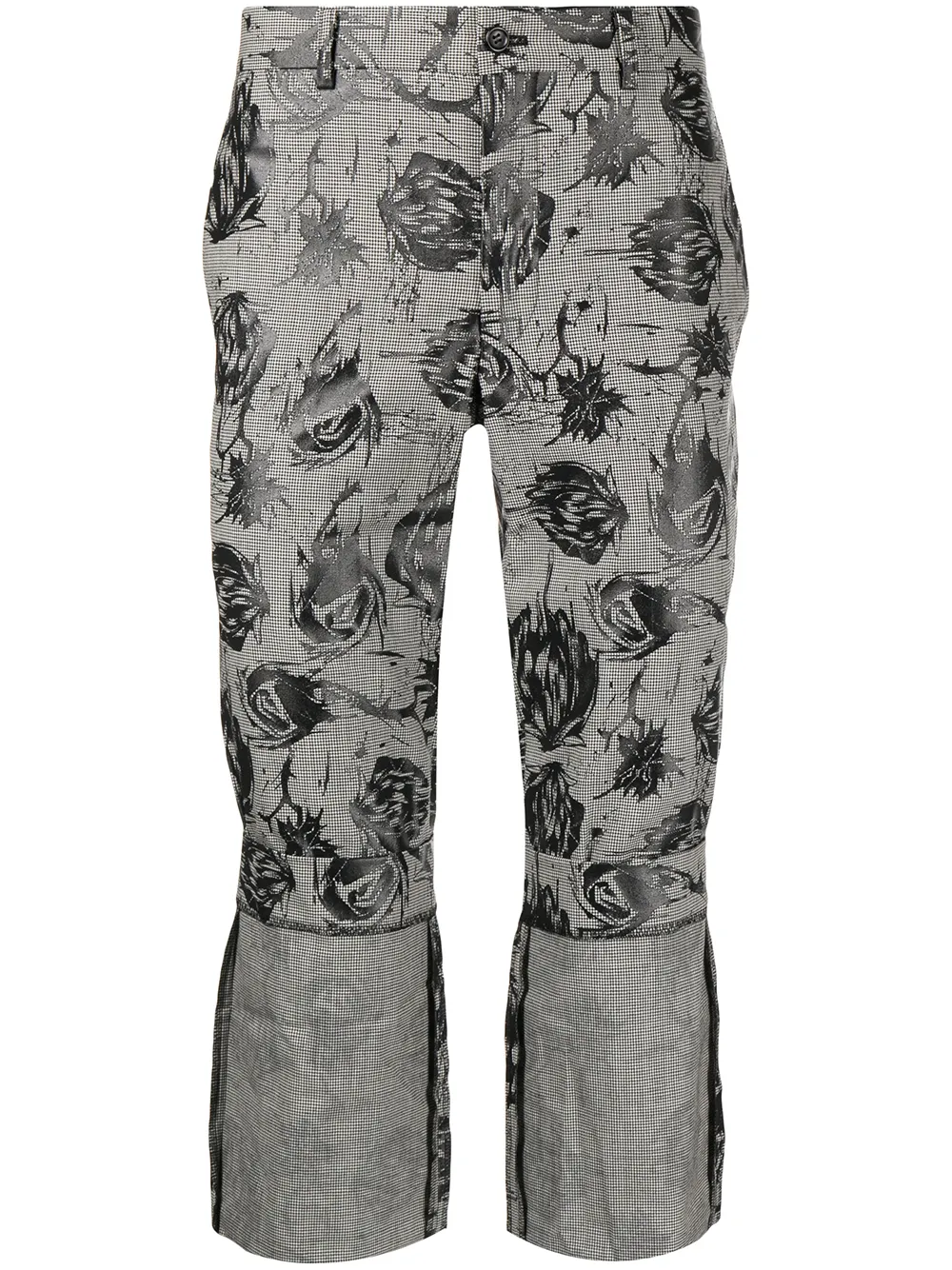 

Comme Des Garçons Homme Plus abstract print cropped trousers - Grey