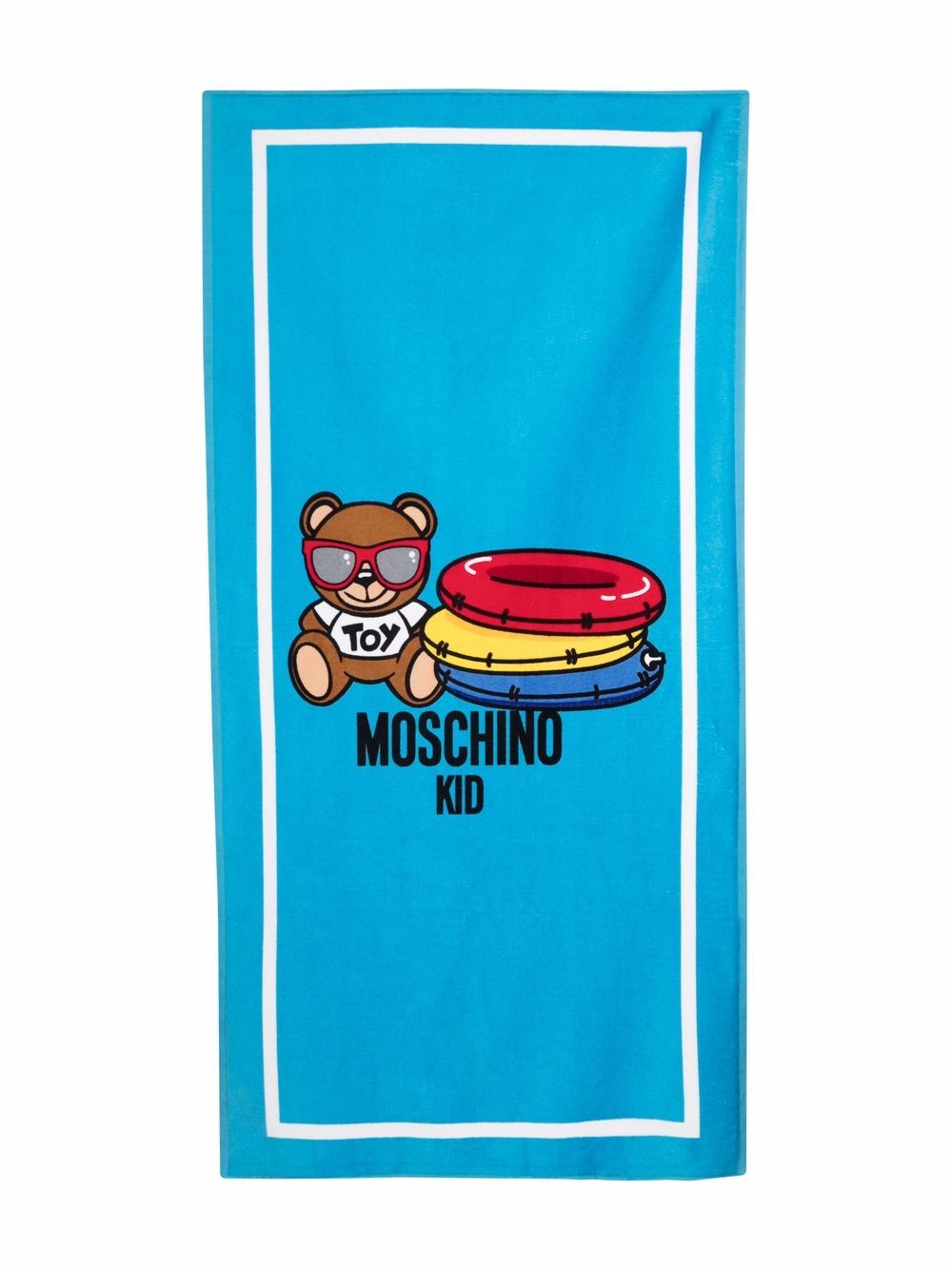 фото Moschino kids teddy-print bath towel