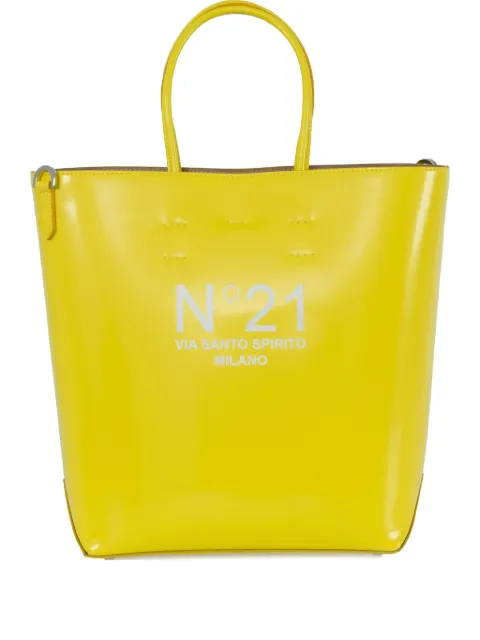 Nº21 logo-detail leather tote bag
