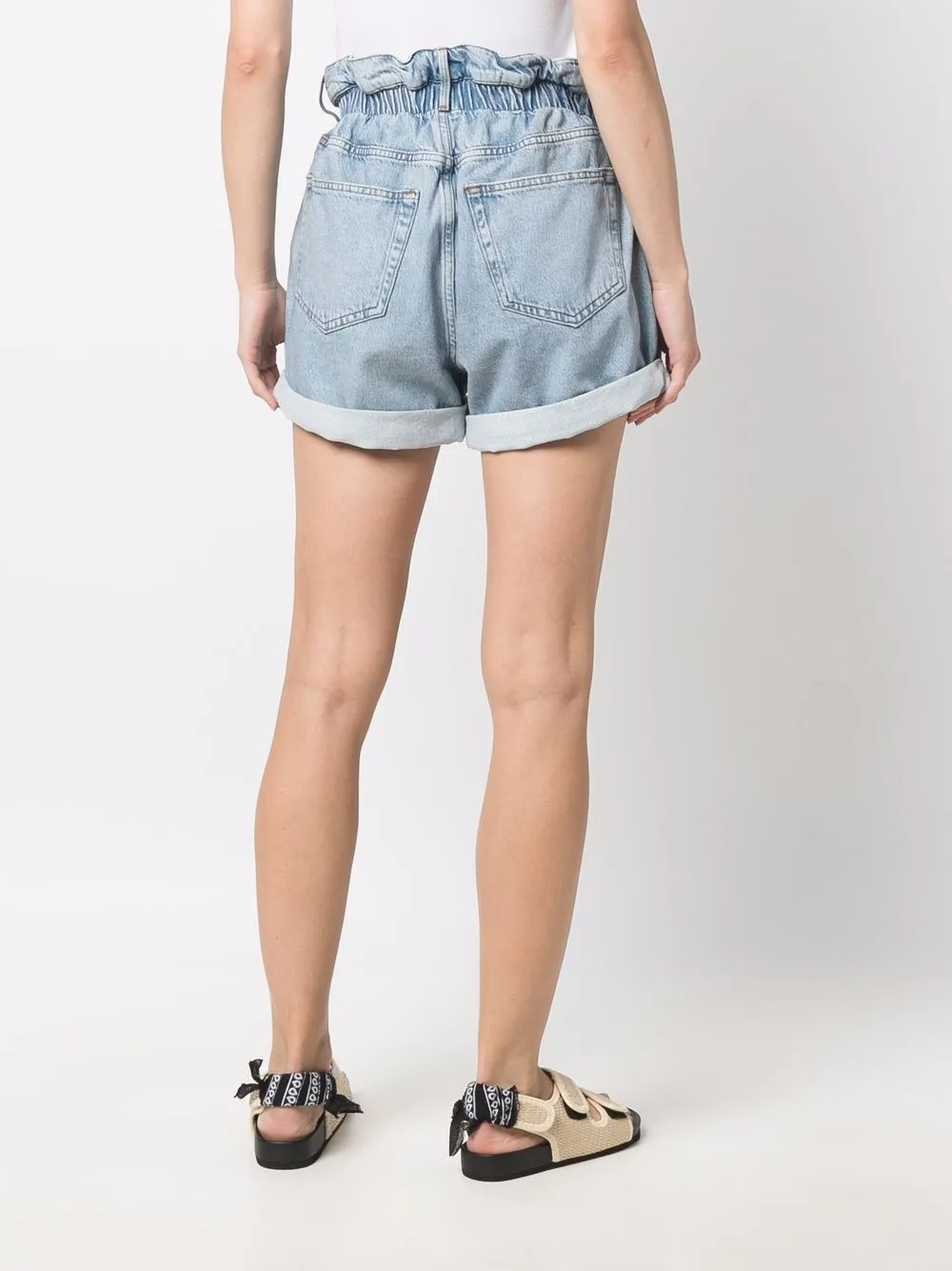 FRAME elasticated-waist Denim Shorts 