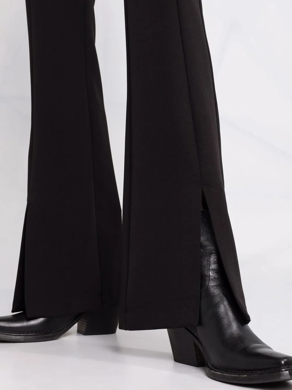 фото Versace jeans couture расклешенные брюки с разрезами