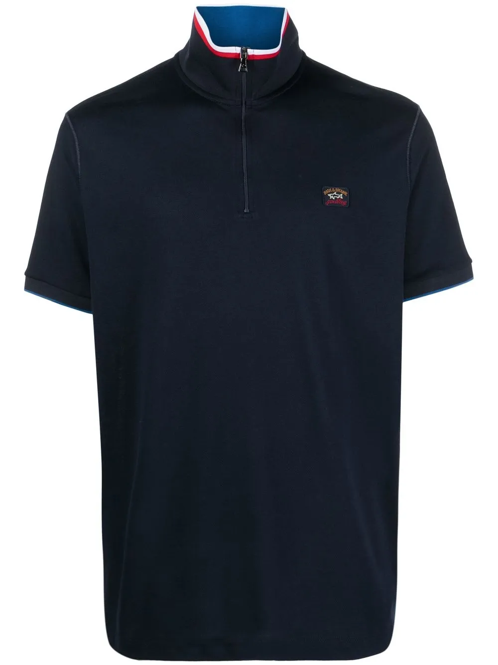 

Paul & Shark logo-patch short-sleeved polo shirt - Blue