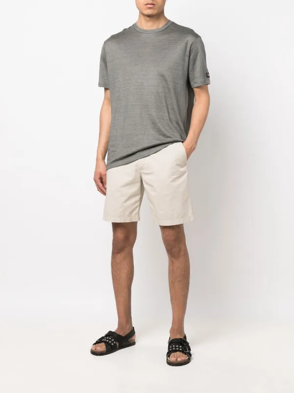 Shark Crew Neck short-sleeved Linen 