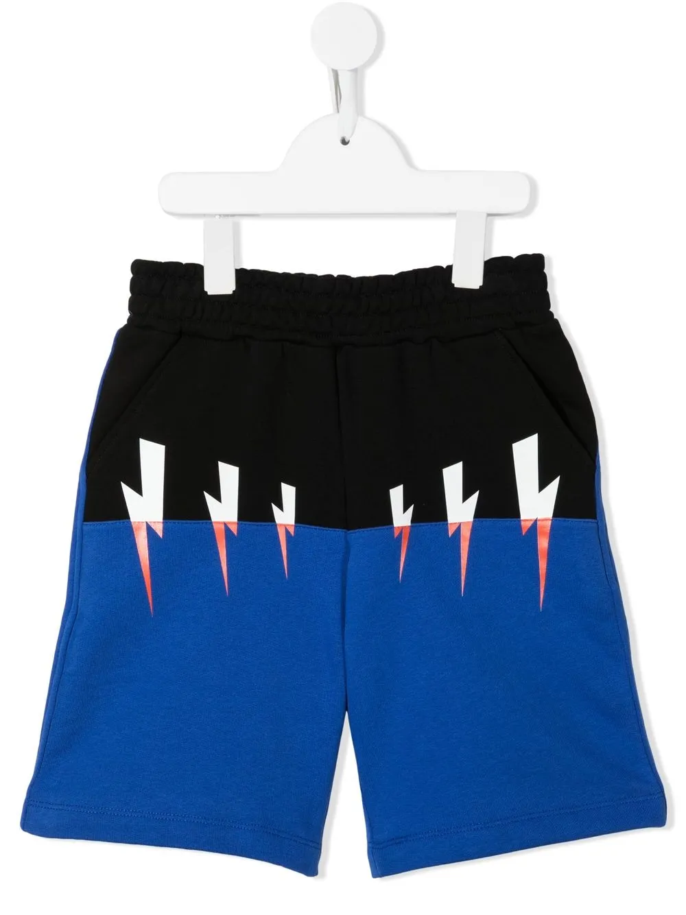 

Neil Barrett Kids shorts deportivos Broken Lightning - Azul