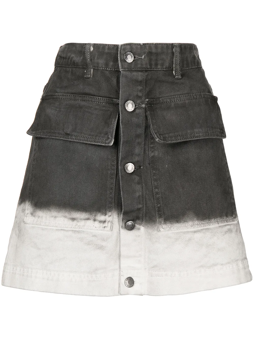 

izzue ombré denim mini skirt - Black