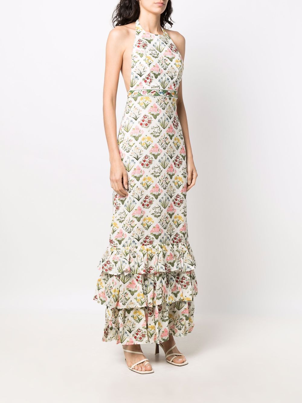 фото Agua by agua bendita long floral-print dress