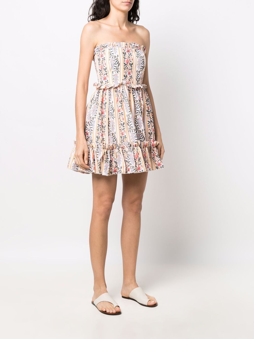 фото Agua by agua bendita floral-print strapless dress