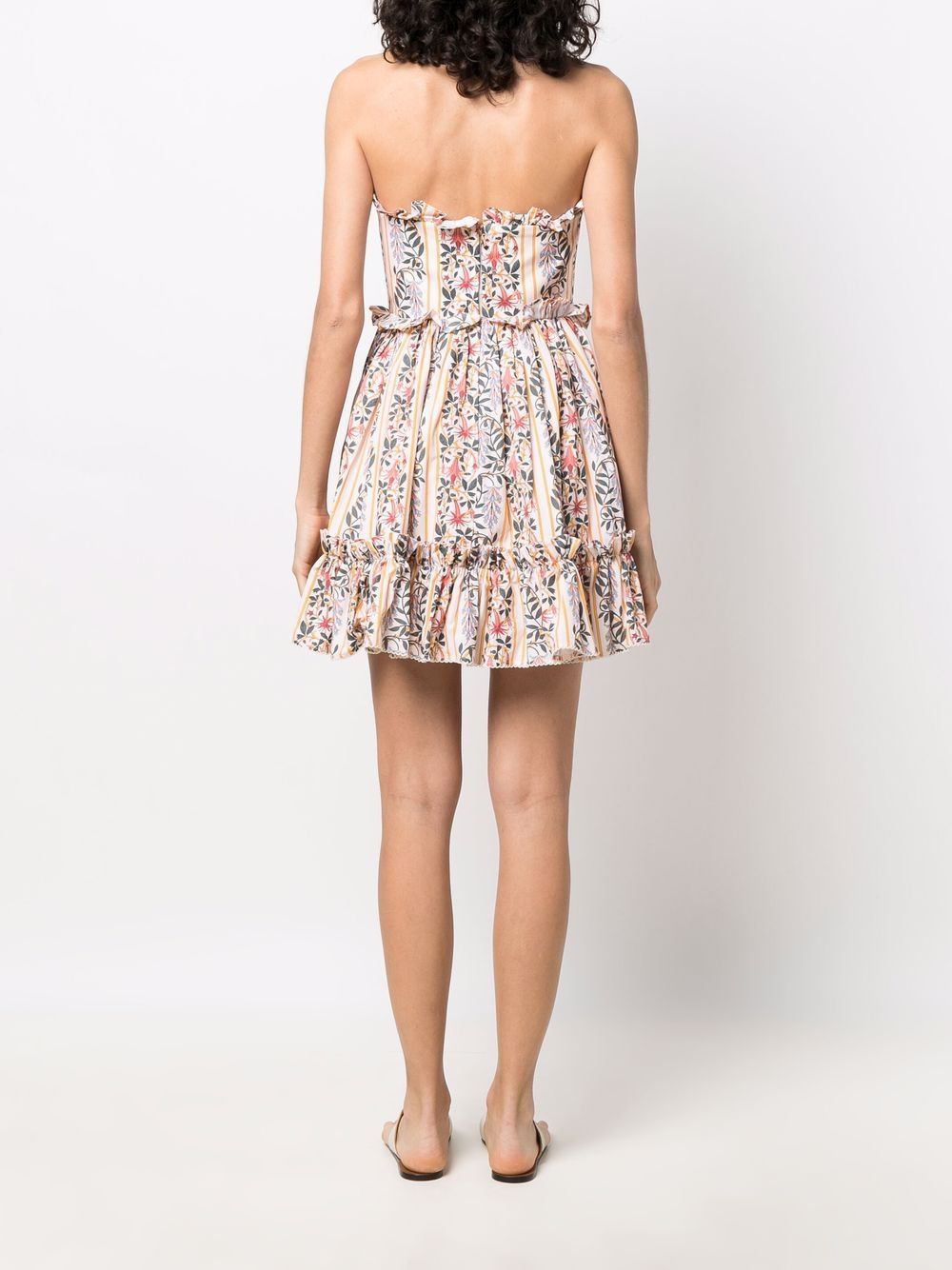 фото Agua by agua bendita floral-print strapless dress