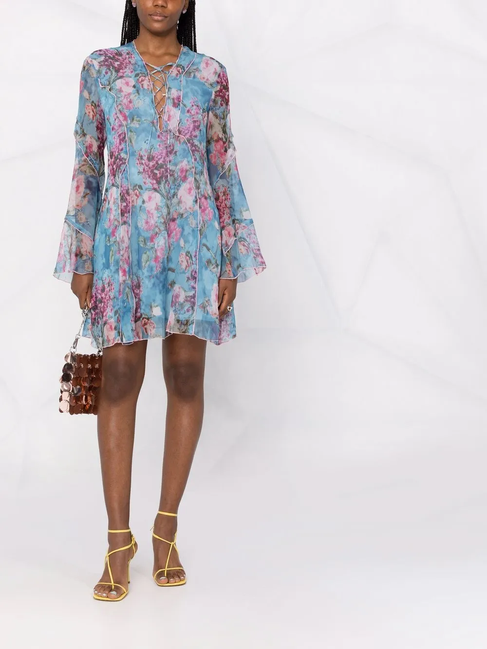 фото Blumarine платье с цветочным принтом