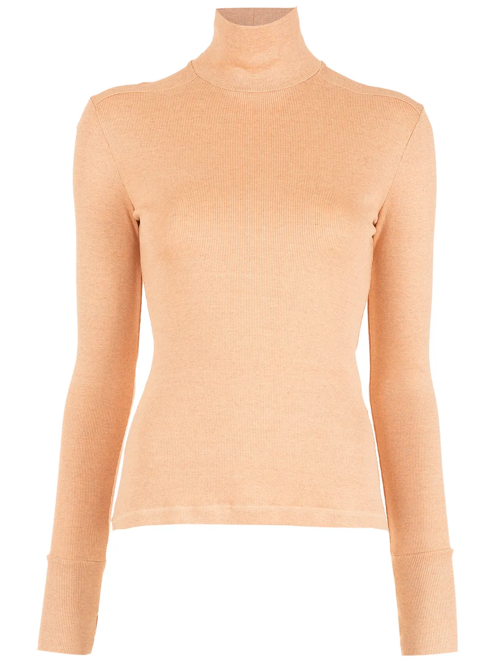 

Gloria Coelho high-neck ribbed jersey top - Orange