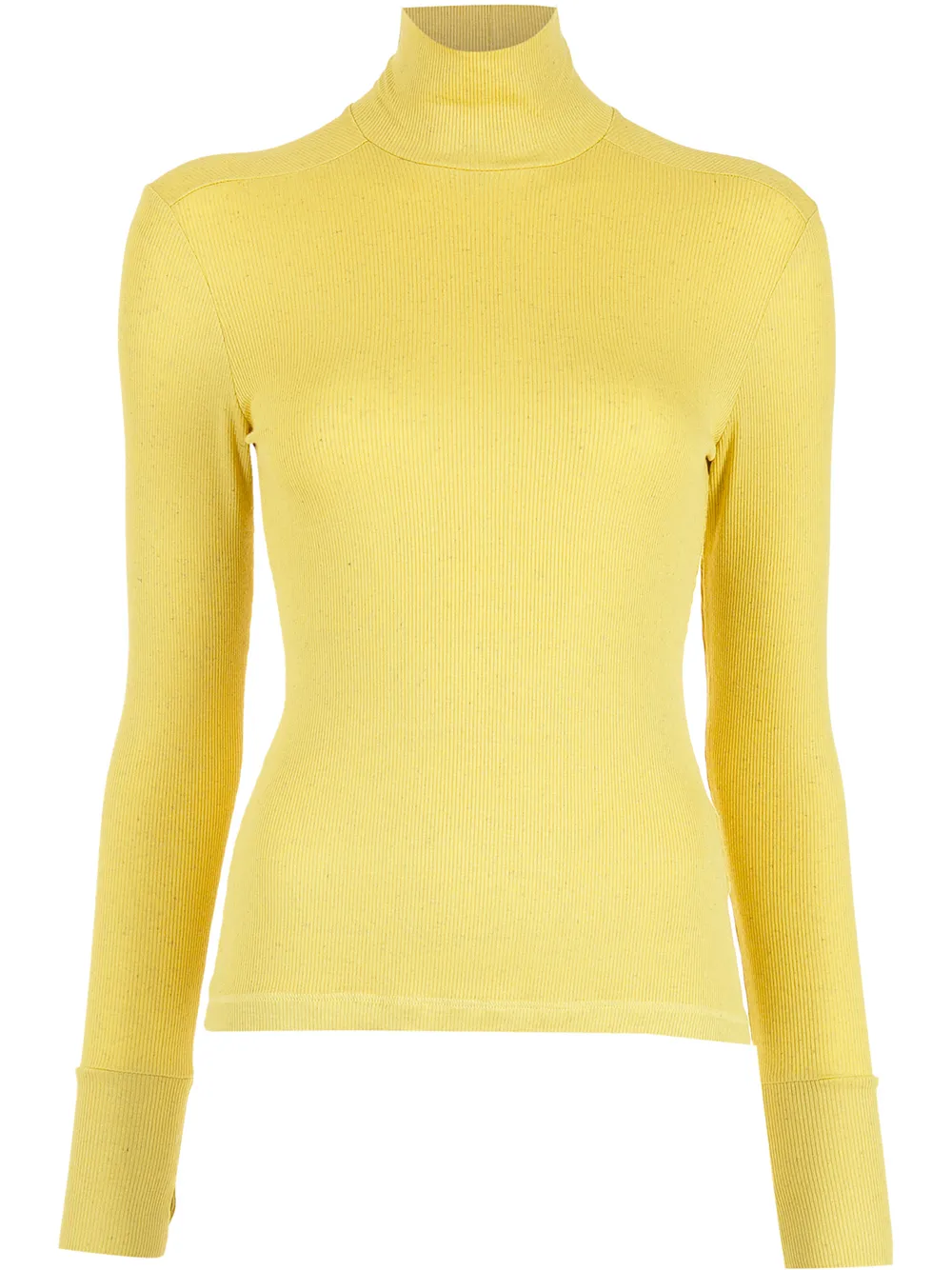 

Gloria Coelho top de canalé con cuello alto - Amarillo