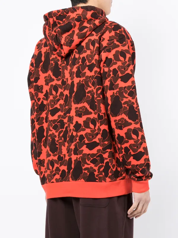 Red leopard hotsell print hoodie
