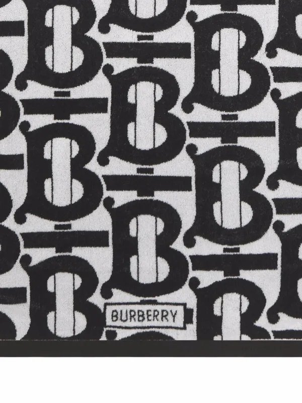 Burberry バーバリー モノグラム バスタオル | ブラック | FARFETCH JP