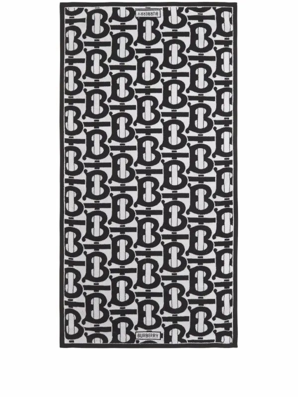 Burberry バーバリー モノグラム バスタオル | ブラック | FARFETCH JP