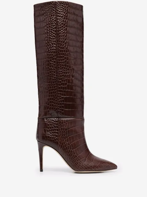 Paris Texas croc-effect leather boots