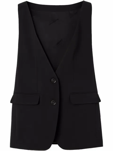 Burberry sleeveless tailored silk jacket