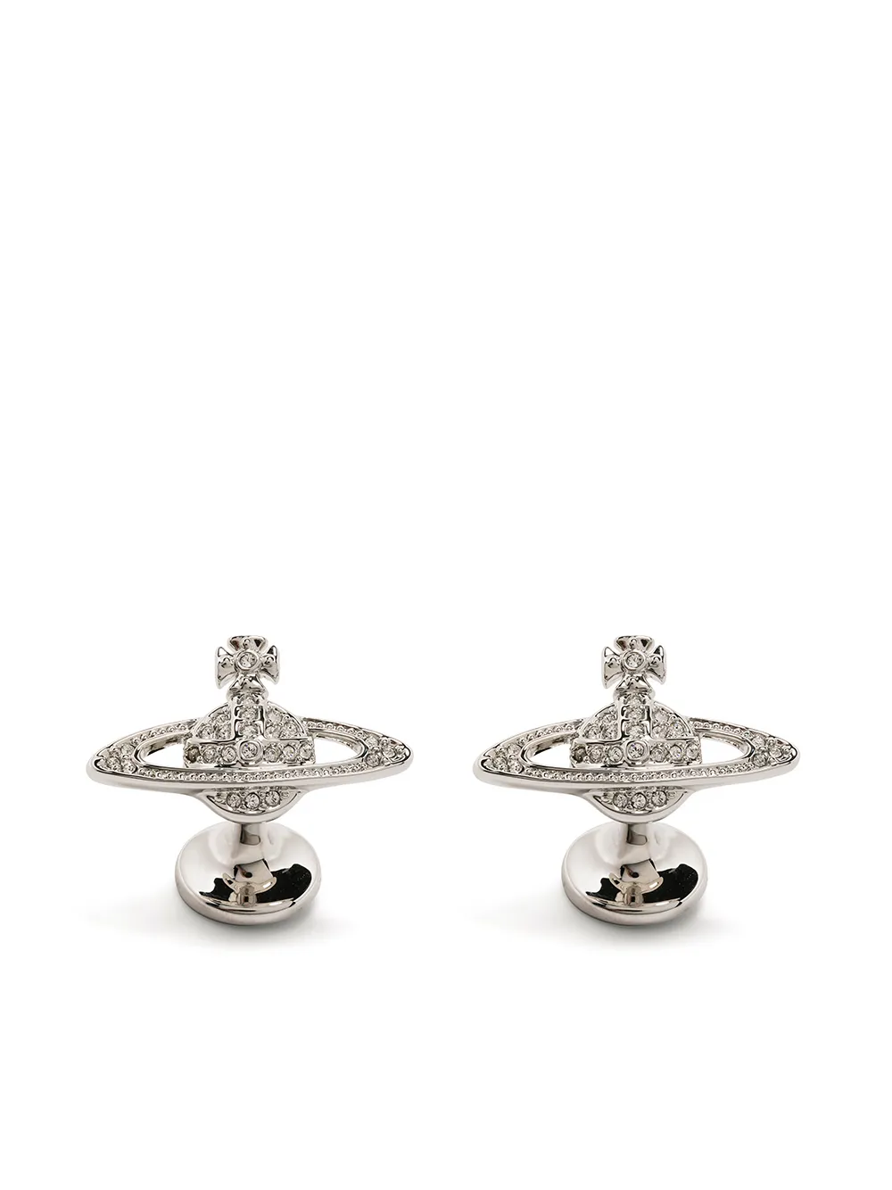 

Vivienne Westwood Mini Bas Relief orb cufflinks - Silver