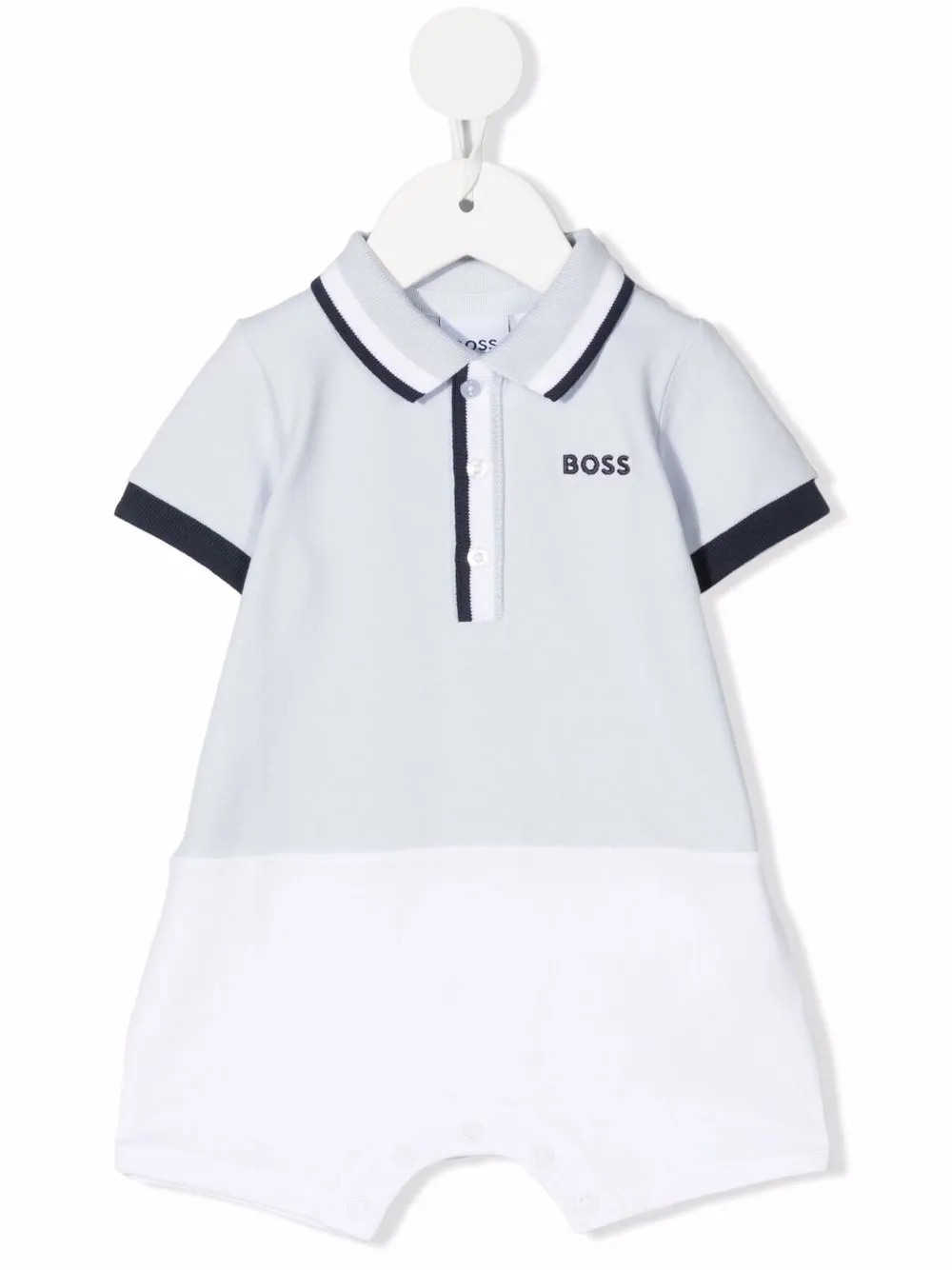 

BOSS Kidswear romper con logo bordado - Azul