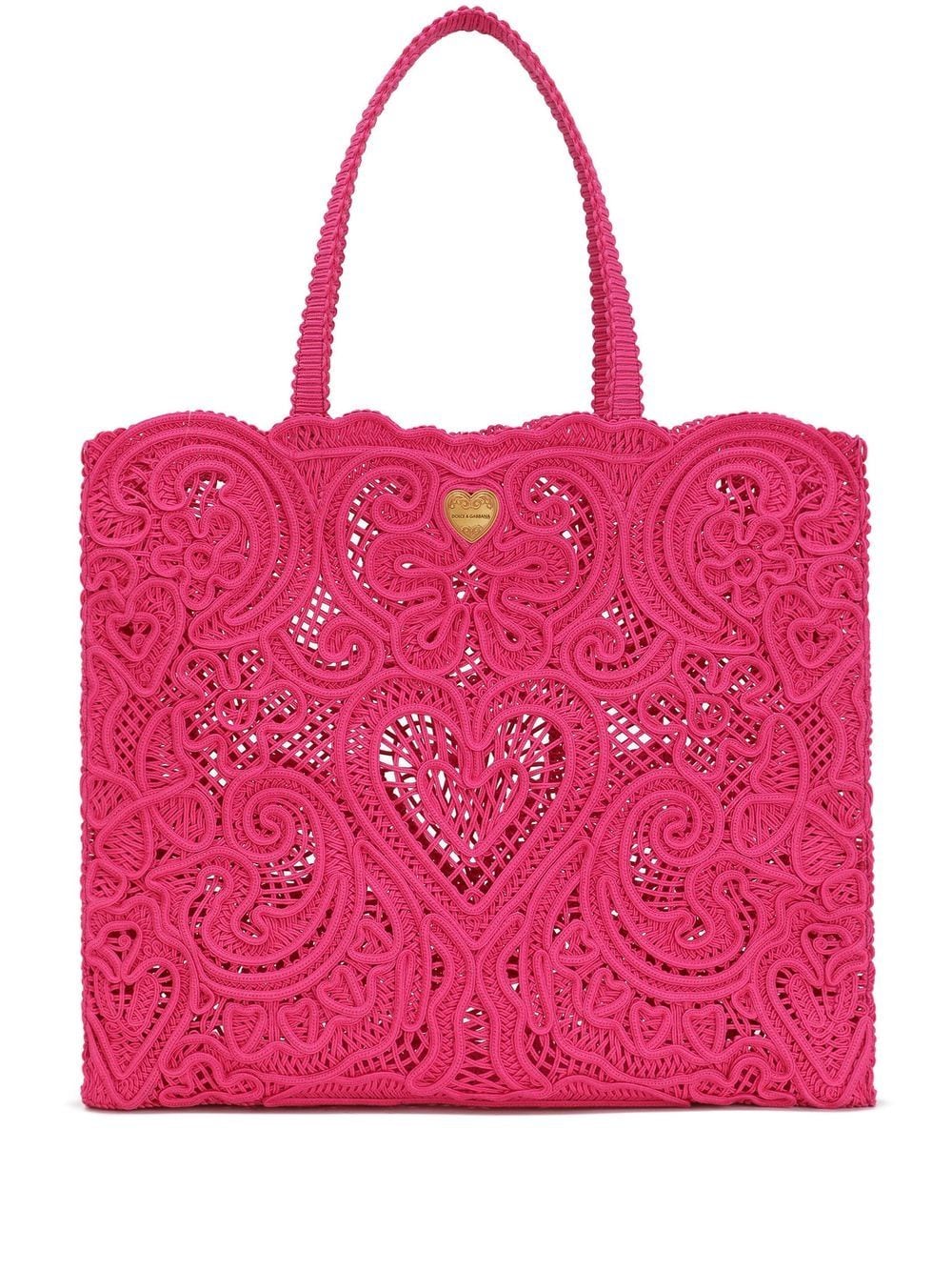 Dolce & Gabbana Large Beatrice lace-detail Shopper Bag - Farfetch