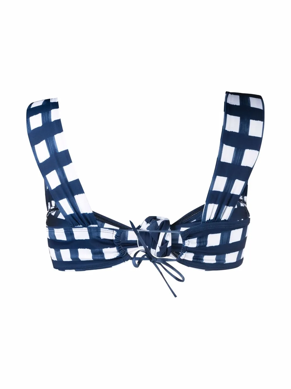 Jacquemus Bikinitop met gingham ruit - Wit