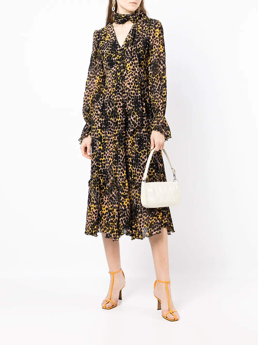 фото Dvf diane von furstenberg платье shazia с длинными рукавами