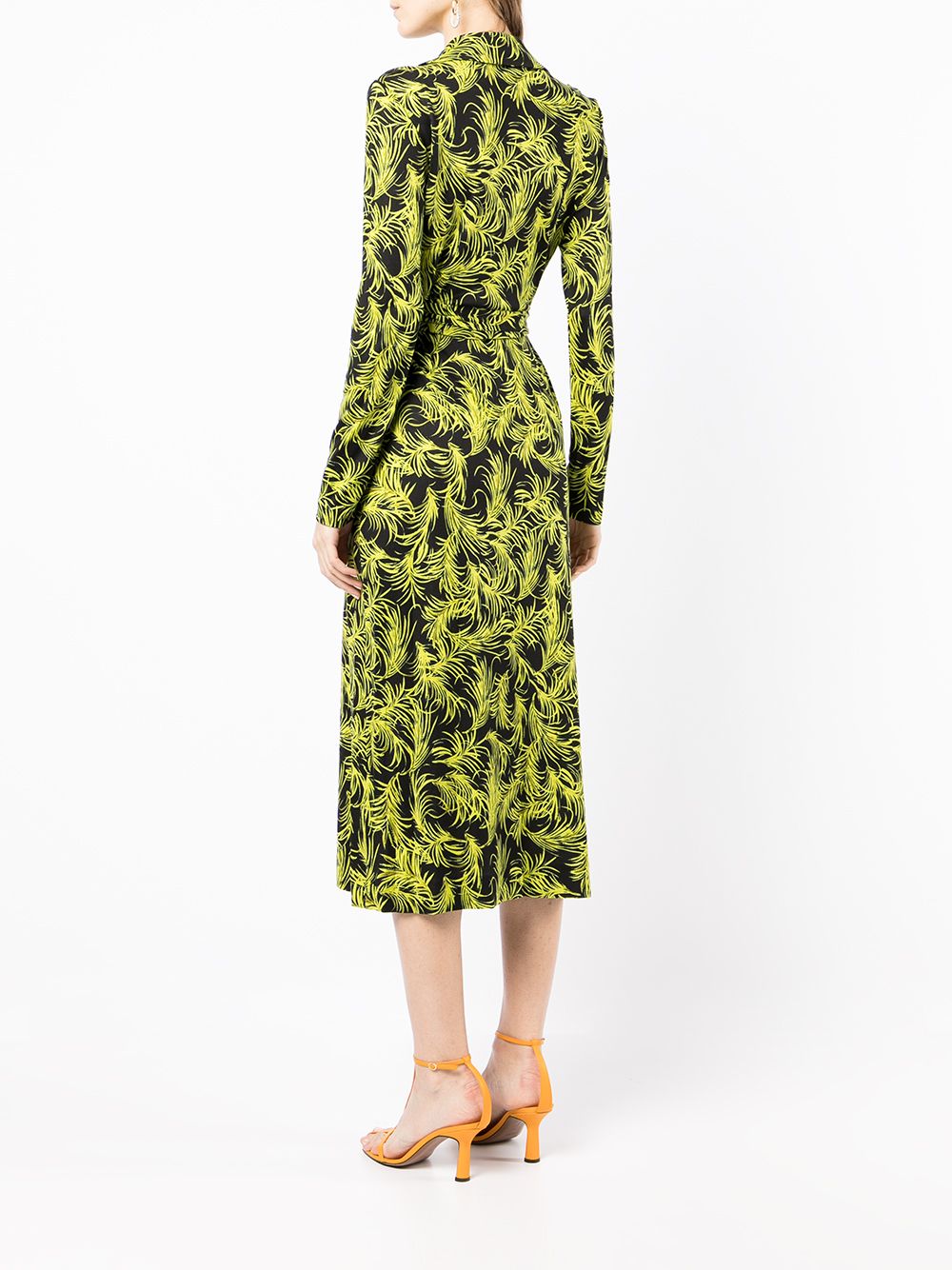 фото Dvf diane von furstenberg abigail feather-print wrap dress