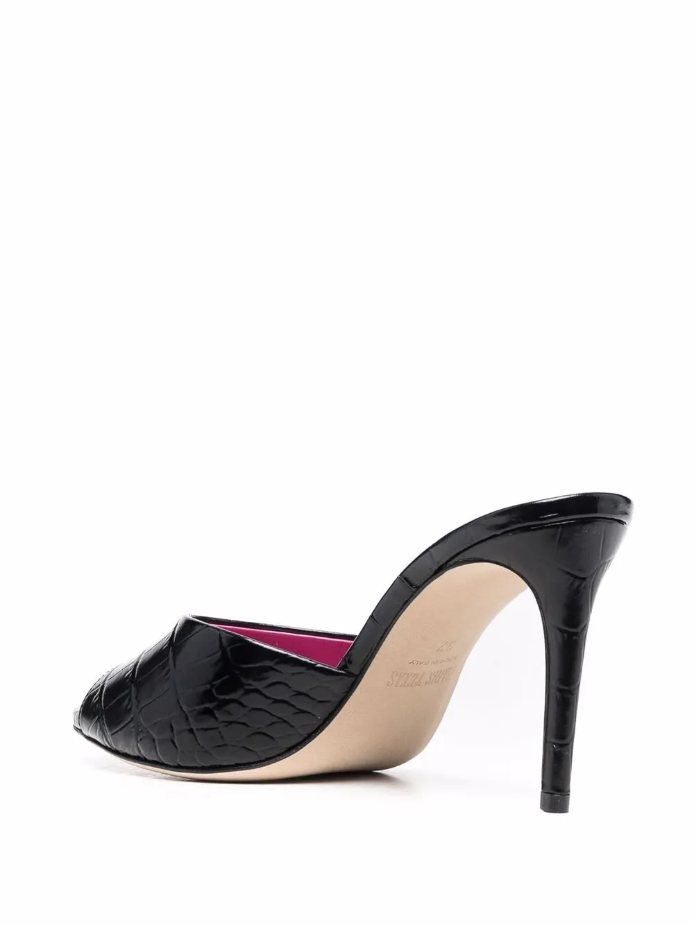paris texas 仿鳄鱼纹压纹细高跟穆勒鞋 图 3