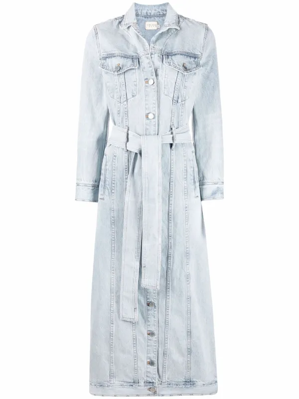 Alice+Olivia belted denim shirt dress 
