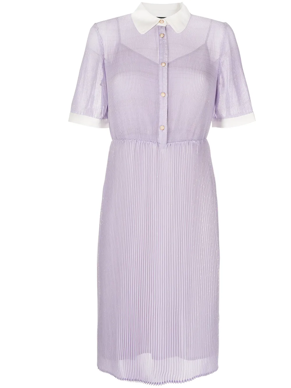 

tout a coup collared two-piece midi dress - Purple