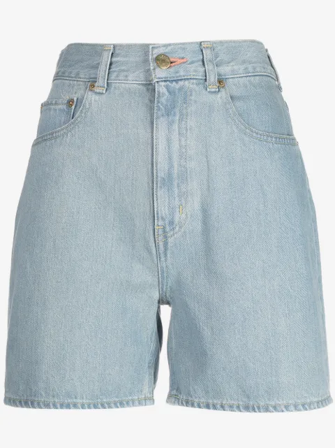 Tu es mon Tresor The Coral high-rise denim shorts 