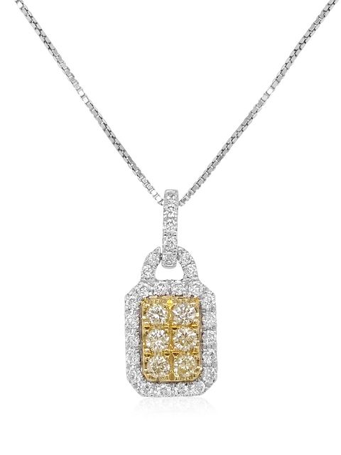 HYT Jewelry platinum Sunshine Yellow Diamond pendant necklace