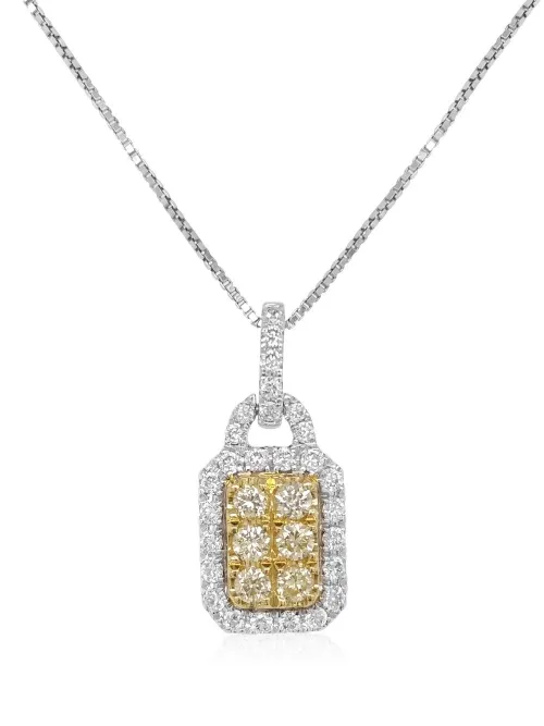 Collier en platine à pendentif Sunshine Yellow Diamond - HYT Jewelry - Modalova