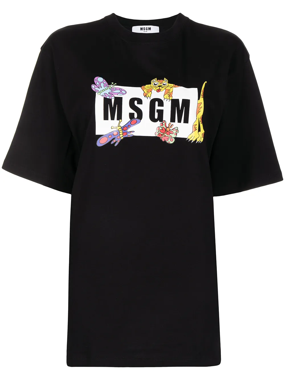 

MSGM playera con logo estampado - Negro