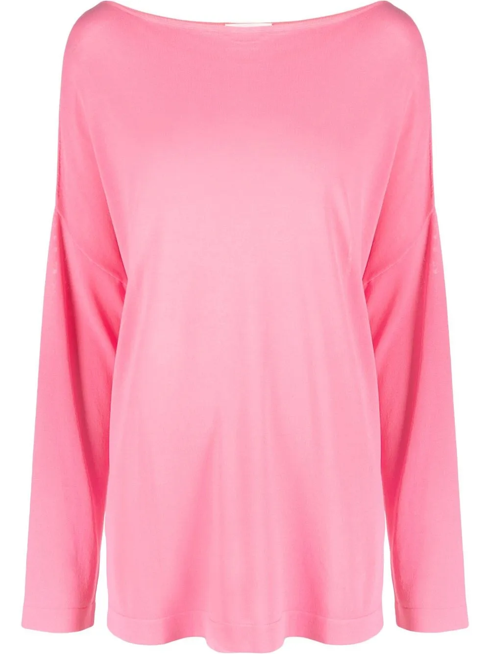 

P.A.R.O.S.H. boat-neck fine-knit top - Pink