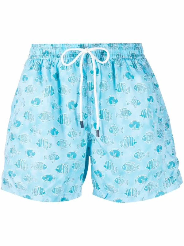 Fedeli fish-print Swim Shorts - Farfetch