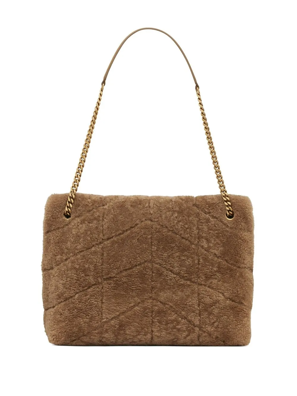 Shop Saint Laurent Loulou Shoulder Bag In Brown