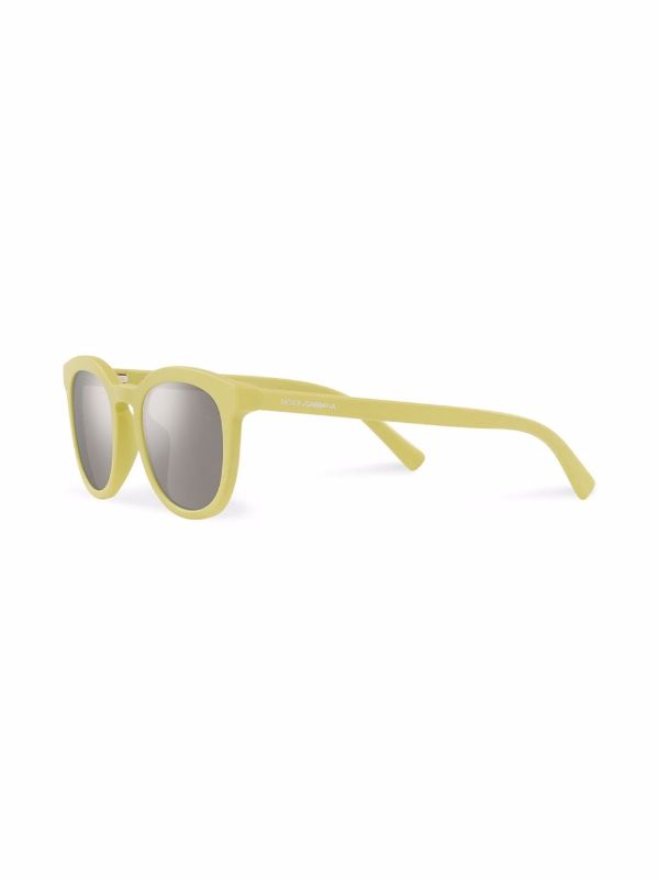 white frame mirrored sunglasses