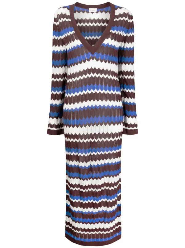 P.A.R.O.S.H. Zigzag Knitted Dress 