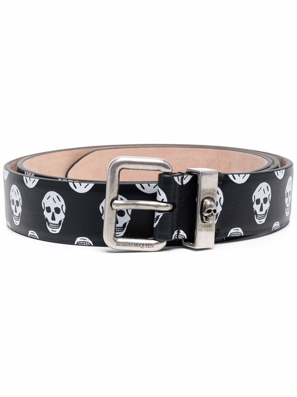 Image 1 of Alexander McQueen skull-print leather belt