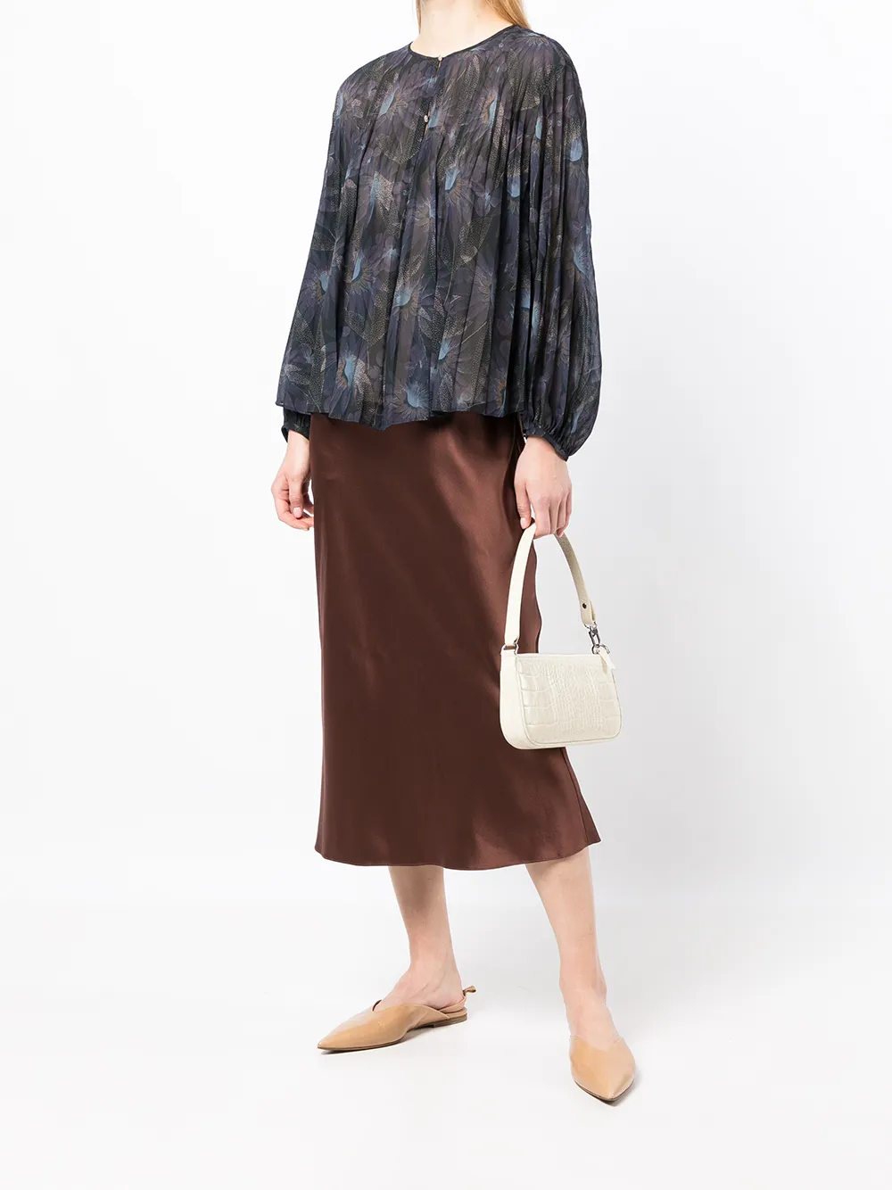 Vince Blouse met bloemenprint - Blauw