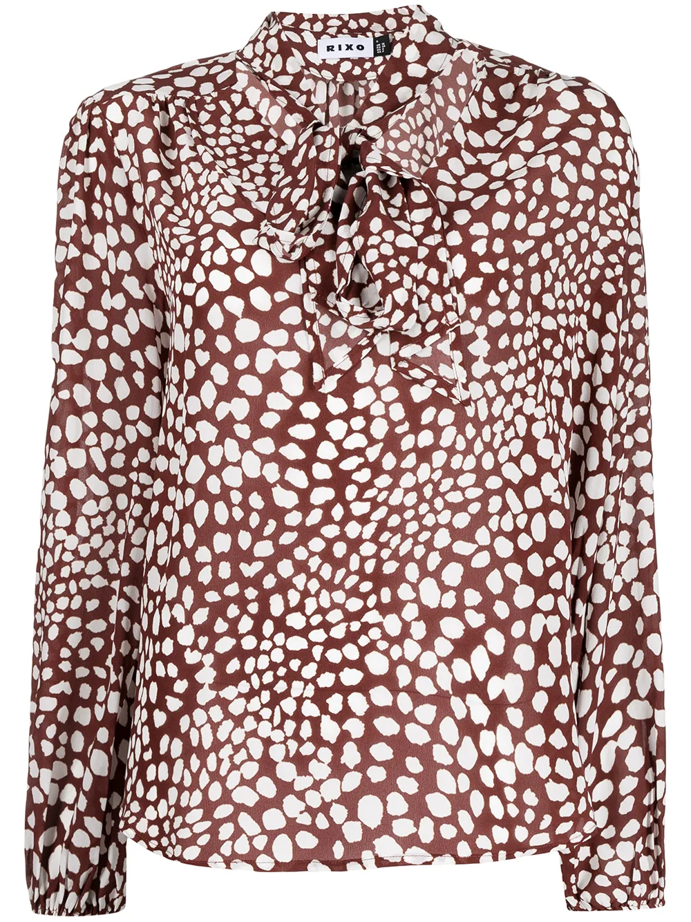 

Rixo blusa con estampado de leopardo - Marrón