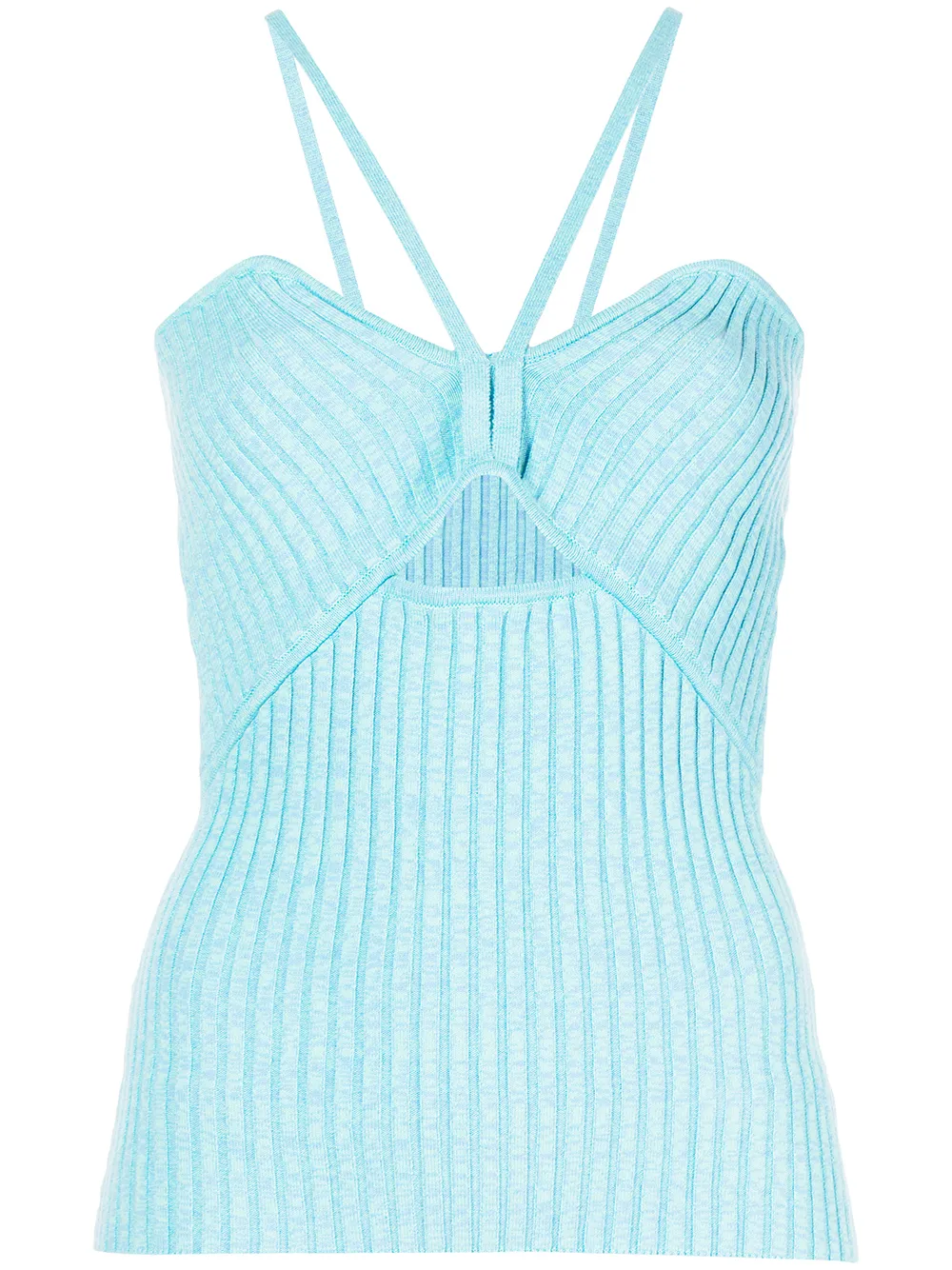 

Anna Quan top tejido con cuello halter - Azul