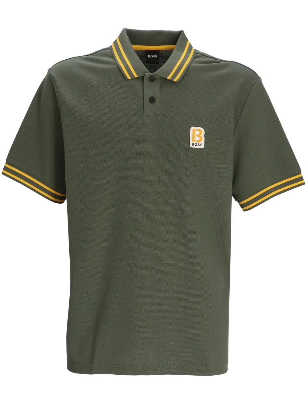 

BOSS playera tipo polo con parche del logo - Verde