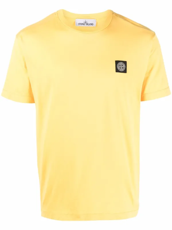 Shop Stone Island Compass-logo cotton T 