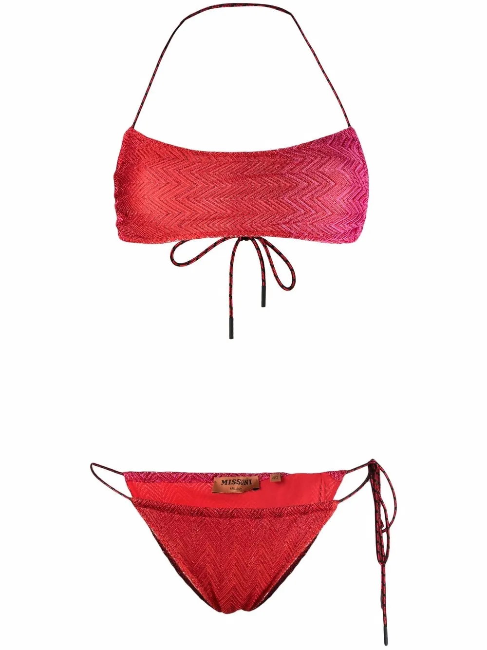 

Missoni bikini con estampado en zigzag - Rojo